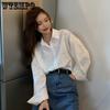 Spring and Autumn Women's Shirt French Design Sense Small Number Long Sleeve Shirt Fashion Temperament Shirt