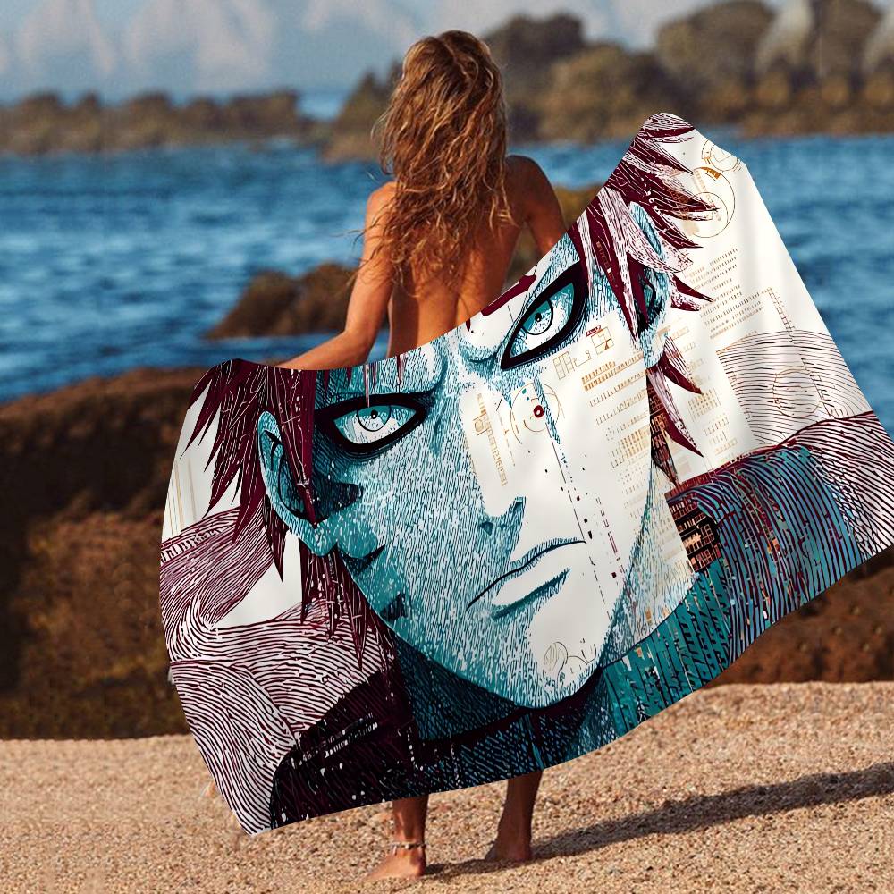 Anime G-Gaara Big Microfiber Beach Towels Quick Dry Towel Sand Beach Towels Pool Towel for Travel Swim Pool Yoga