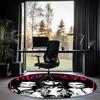 Maneskin Printed Round Rug Carpet Chair Rug Area Rug Entryway Doormats,for Office Chair Living Room Bedroom Kitchen Room.