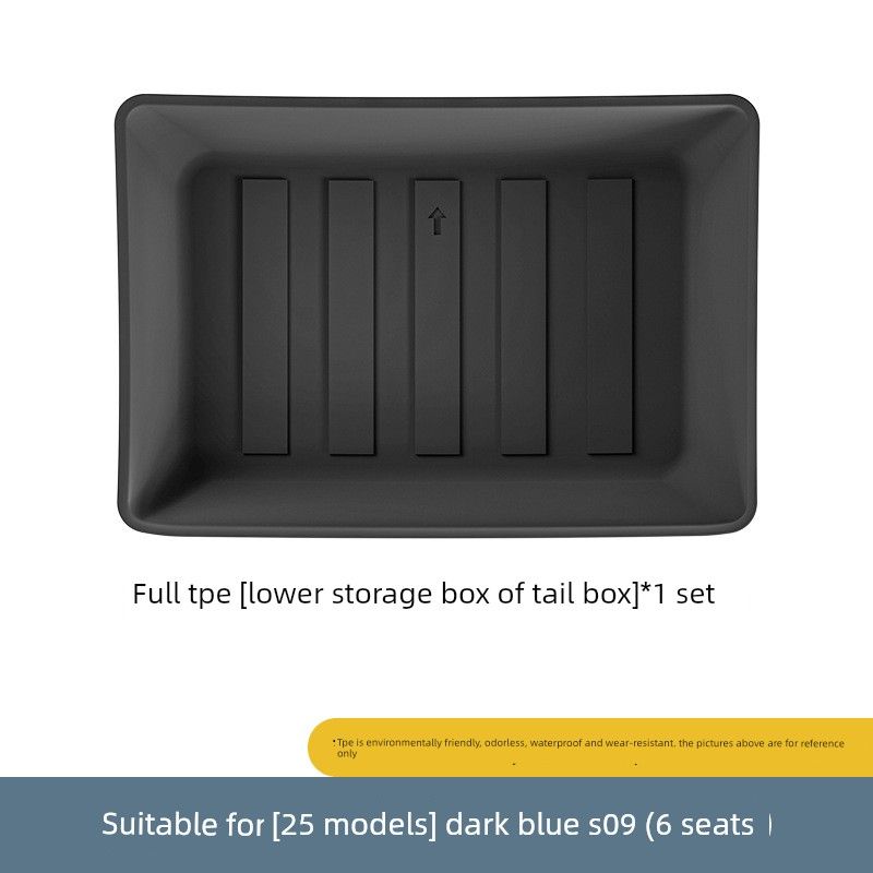 25 Models of Deep Blue S09 Car Floor Mats, Fully Environmentally Friendly Tpe Floor Mats, Trunk Mats, Original Factory Waterproof and Wear-Resistant Lower Trunk Storage Box (Six Seats)