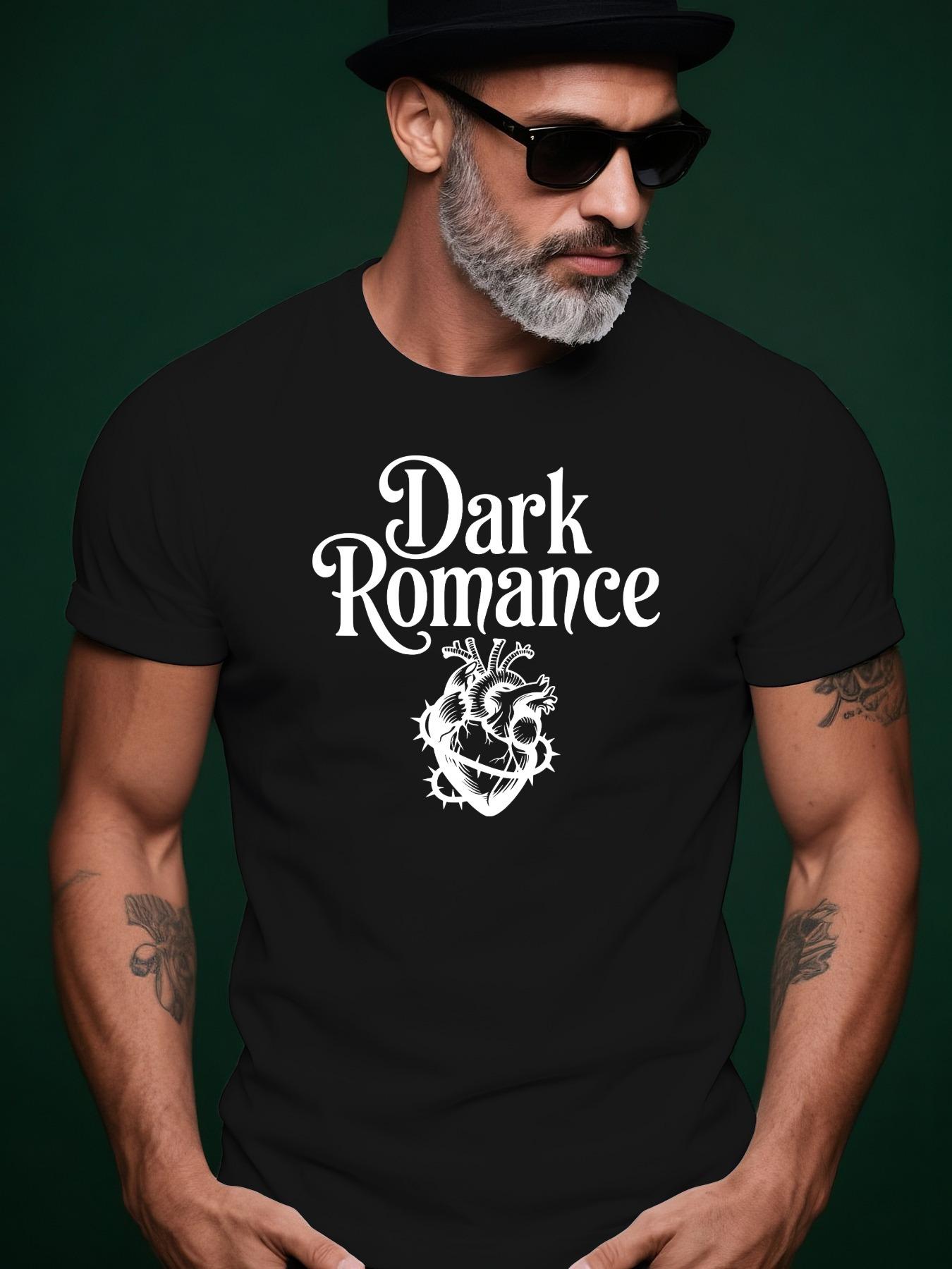 Dark Romance Graphic Tshirt -  Dark Romance  Text Heart D... XL