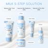 LAIKOU Milk Glowing Skincare Set 5pcs Hydrating Smoothing Improve Texture Reveal Radiance Refine Firmness
