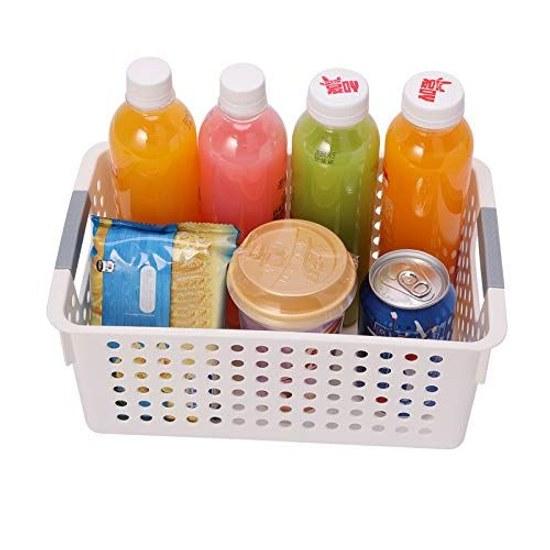 JAKAGO 3-piece storage basket box plastic (storage case small item cosmetics kitchen seasonings) white