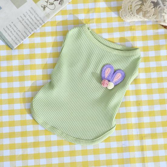 Summer Pet T-shirt Breathable Sleeveless Round Solid Color Medium Dog Collar Small Puppy Tee Shirt Clothes Pet Supplies