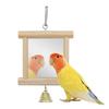 Bird Mirror and Perch Set: Parrot Toy for Balcony and Cage