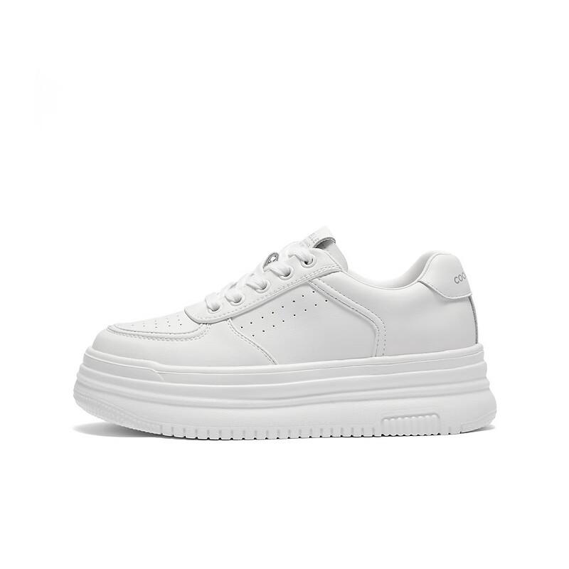 Belle Women's White Platform Casual Sneakers B2597BM5
