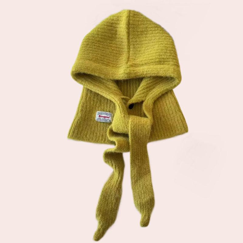 

1pc Unisex Shawl Balaclava Hat Winter Warm Elastic Soft Ear Protection Knitt Ski Skull Hat Balaclava Hat,suitable for Holiday One Size