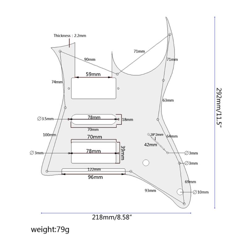 3-Ply 11Hole Electric Guitar Pickguard Anti-Scratch Pearl Plate Guard Cover for ST SQ Electric Guitar Accessories