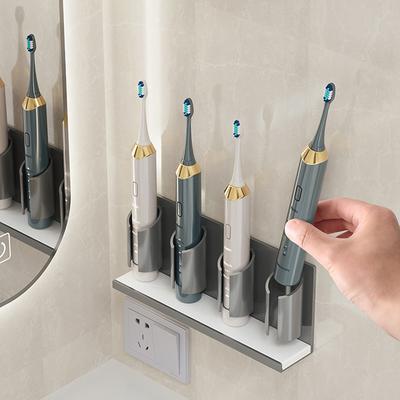 Banyo Duşu İçin Uzay Alüminyum Duvar Montajlı Elektrikli Diş Fırçası Tutucu Diş Macunu Rafı Ev Tipi Saklama Rafı Aksesuarları
