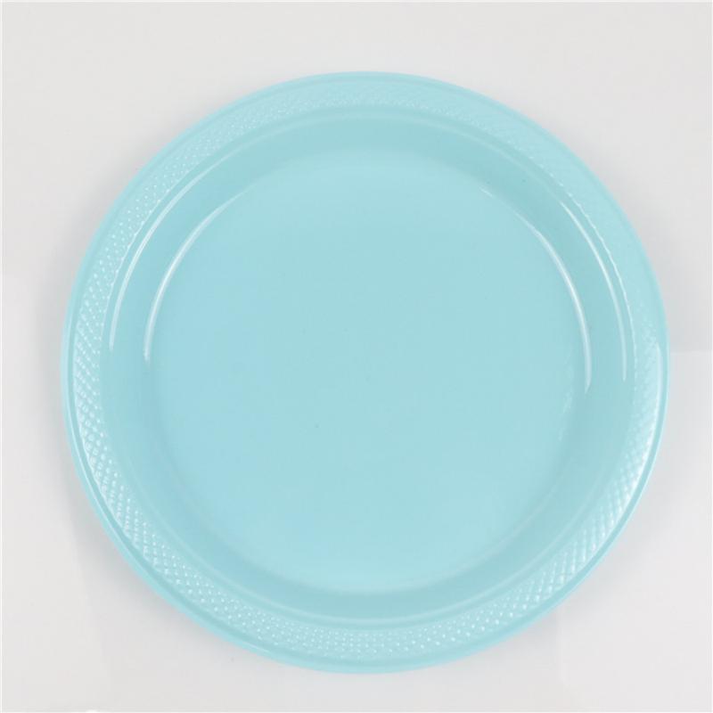 8 Inch Festive Items Disposable Plate Plastic Ps Plate Color Round Cake Tableware Barbecue Plate