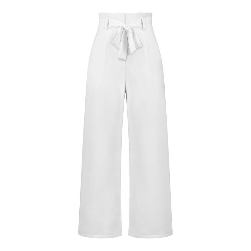 Pantaloni da abito da donna estivi da ufficio Pantaloni casual versatili a gamba larga con pantaloni a cintura