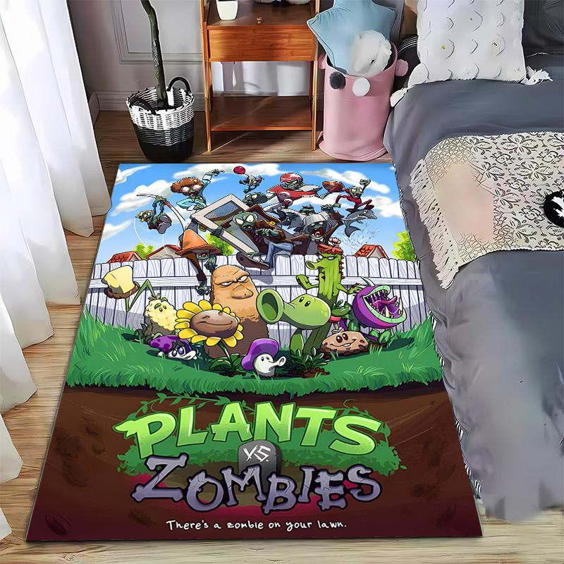 

Коврик Plants vs Zombies, Яркий дизайн битвы зомби, Подходит для использования в качестве противоскользящего игрового коврика для диванов в гостиной и спальне 40x60cm( 15x23in )
