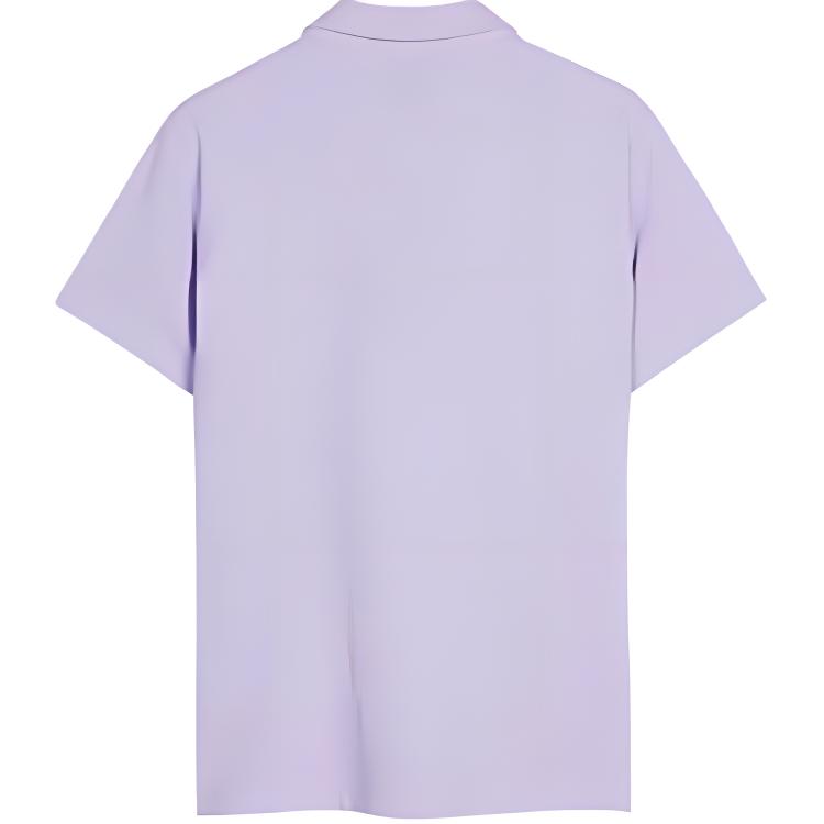 Skechers Bedrucktes gerades lässiges cooles kurzärmeliges Poloshirt für Damen Oberteile Orchidee-Lila L224W082-01X5