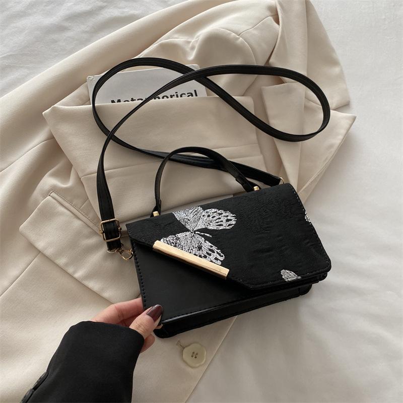 

Высококачественная модная повседневная сумка с бабочкой, женская сумка, модная портативная модная сумка, маленькая квадратная сумка чёрный