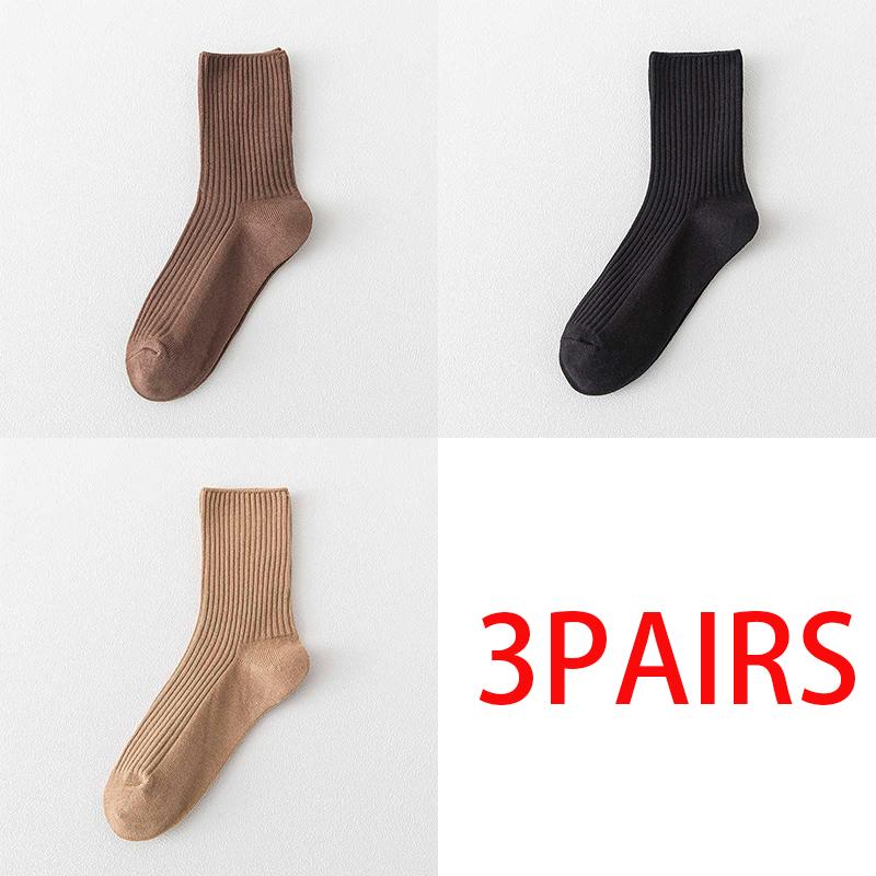 

Корейские модные женские хлопковые носки Ins, однотонные универсальные носки, повседневные носки средней длины One size разноцветный