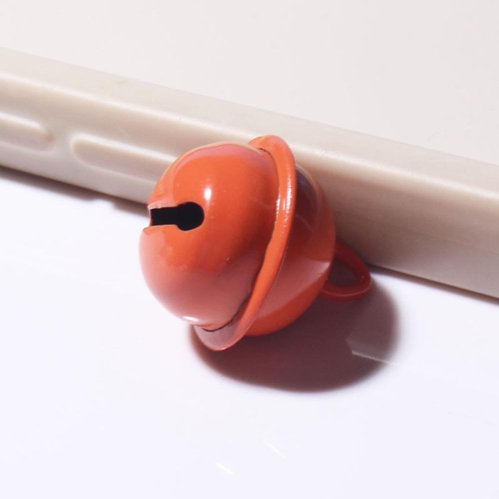 5pcs Candy Color Jingle Bells Metal Beads 18mm Metal Bell Ring Pendant  Keyring