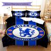 Chelsea FC Pattern Bedding Set Quilt Cover Pillowcase Home Decor Gift (1 * Duvet Cover + 2 * Pillowcase, Without Core)
