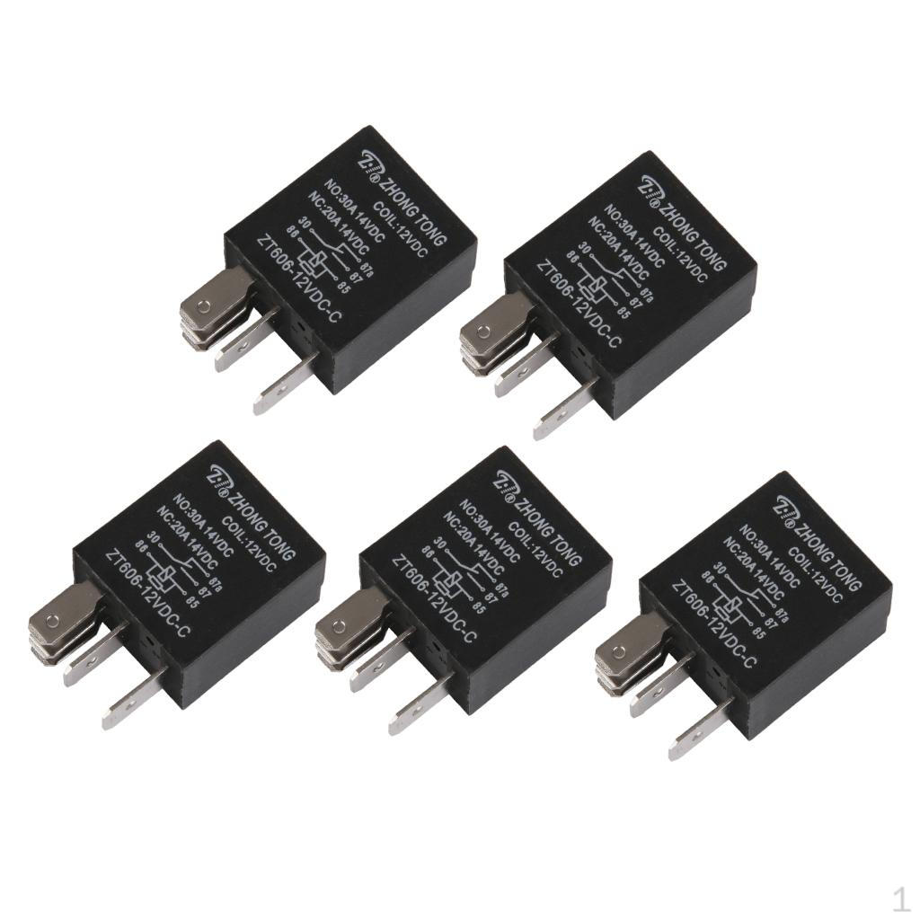 

5Pcs Universal 5-PRONG Replacement Car Relay for Automotive Alarms