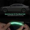 2023 20PCS Car Wheel Hub Reflective Sticker Anti Collision Luminous Reflective Stripe for Car Wheel Rim Tape Exterior Decoration