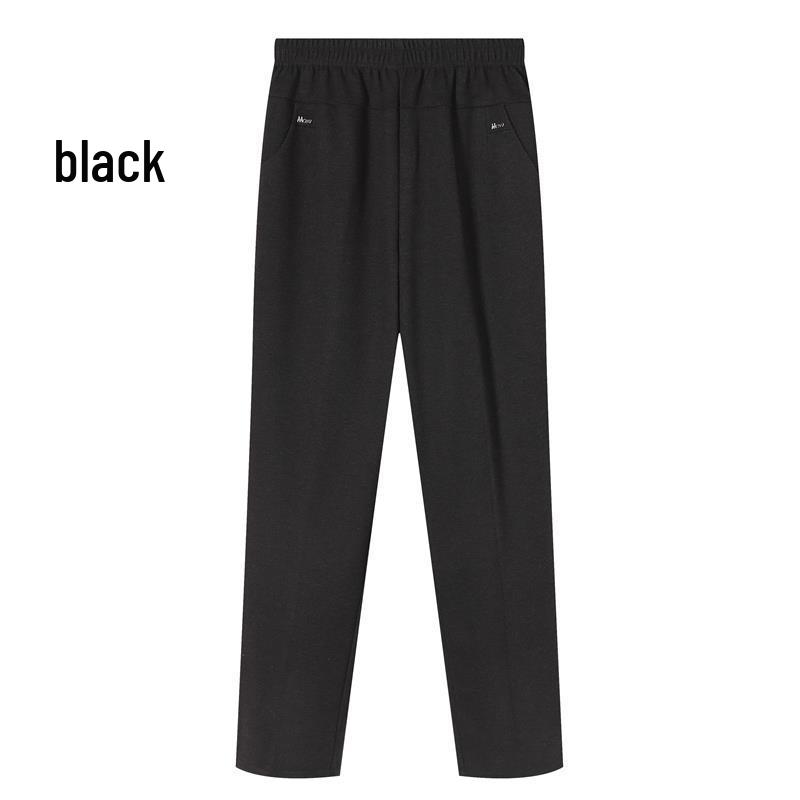 

Женские свободные брюки прямого кроя с эластичной талией – Повседневная весенне-осенняя одежда для мам среднего и пожилого возраста 6XL (165-180 jin)