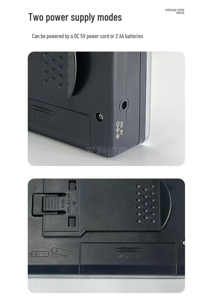 Portable Cassette Player with Speaker, Radio, and Headphones for English Listening and Playback