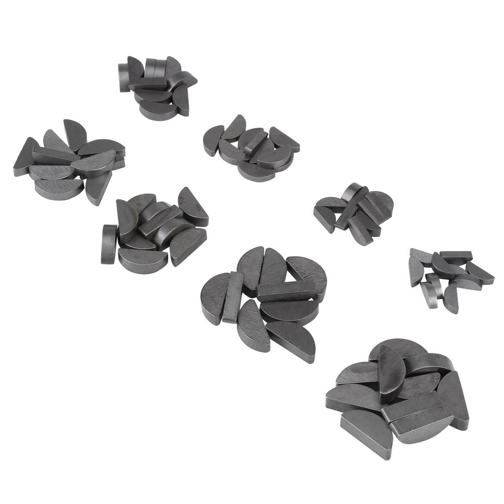 Kit d'Assortiment de Clés Woodruff Métalliques 80 pièces Différentes Tailles Fixations Industrie Mécanique