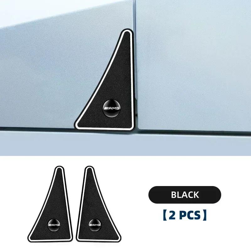 2pcs/set Car Badge Scratch Guard Anti-collision Door Corner Cover For Mercedes Benz B/C/E/S Class A Class C200L GLC GLE CLA CS1