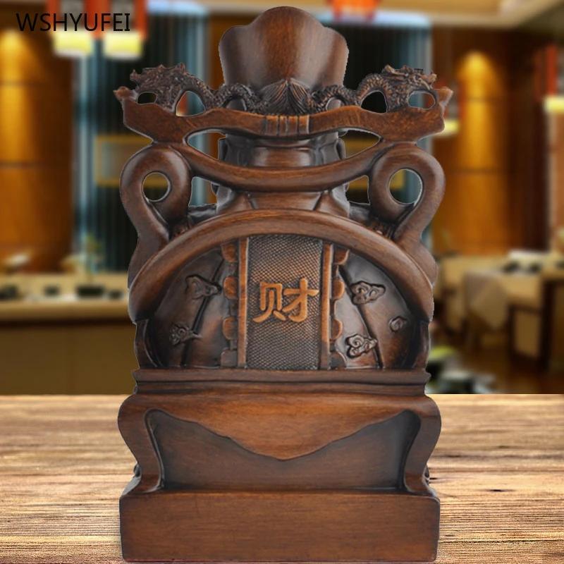 1 pc resin Fate Wealth God Ornament living room Home Crafts Buddha Statue Sculpture Desktop decor feng shui Housewarming gift
