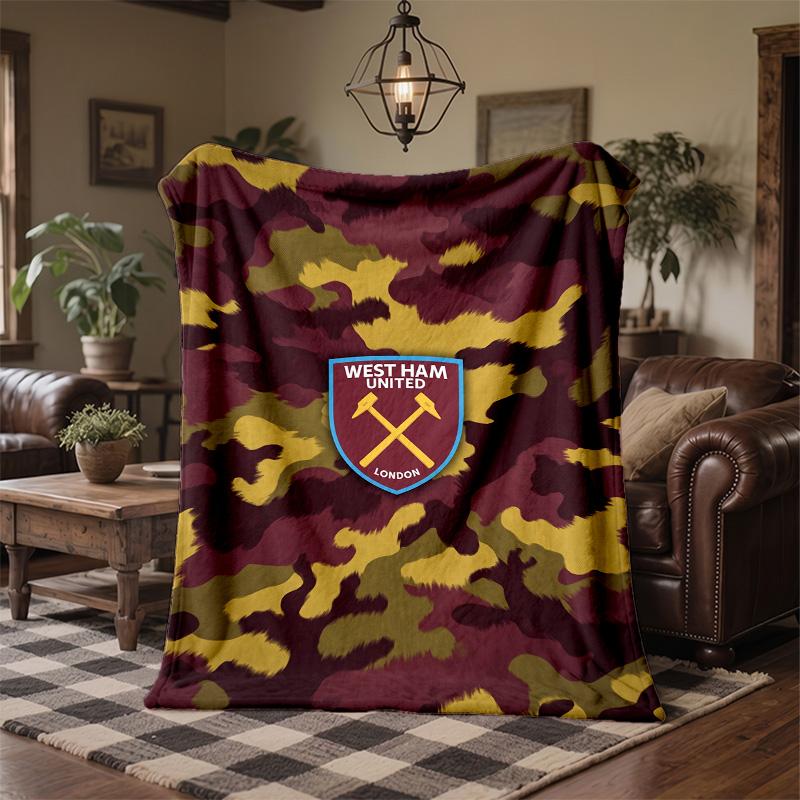 West Ham United Fußball Druck Flanell Decke Weich Warm Sofa Bett Überwurf Decke Für Zuhause Büro Schlafzimmer