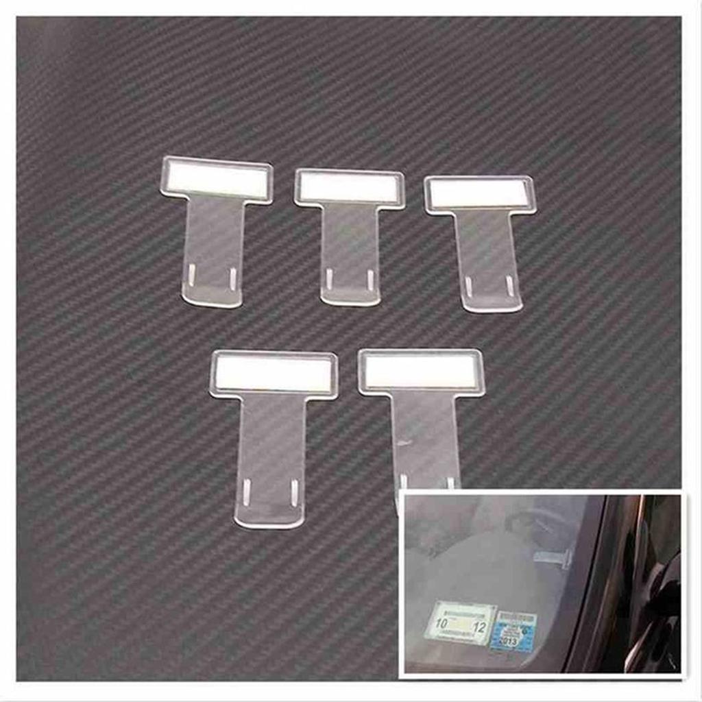 3PCS Auto Ticket Map Mini T-shape Transparent Eco-friendly Ticket Folder for Car Office Home