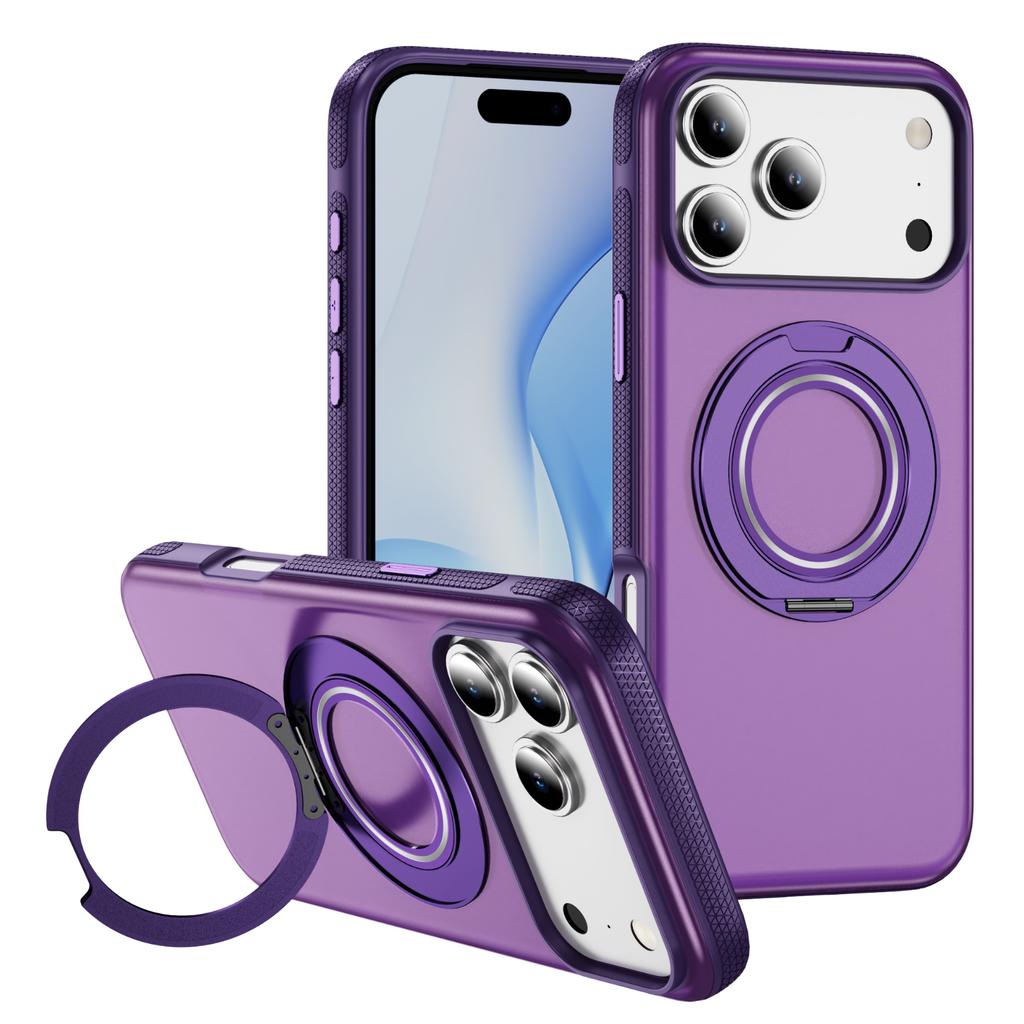 360°Rotation For Magsafe Magnetic Bracket Case For Iphone 17 16E 15 14 Plus 13 12 Pro Max 11 Stand Holder Shockproof Matte Cover