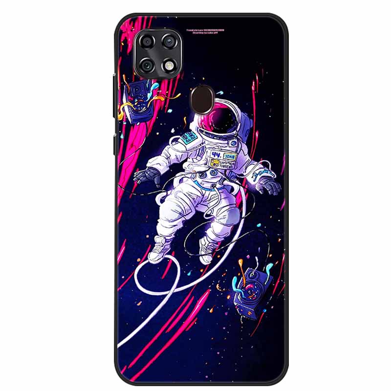 

Для ZTE Blade 20 Smart Чохол-книжка Астронавт ТПУ М яка Силіконова Задня Кришка Чохол для Телефона Для ZTE Blade 10 Smart V1050 Коке Людина в Космосі Funda -ZTE Blade 10 Smart