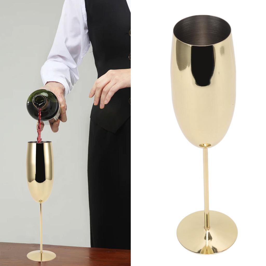 Metal Wine Goblet Stainless Steel Elegant High Hardness Widely Used Metal Wine Glass for Party Wedding Banquet