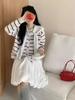 Women's Striped Knit Cardigan: Korean Design, Loose Fit, Versatile for Spring & Autumn