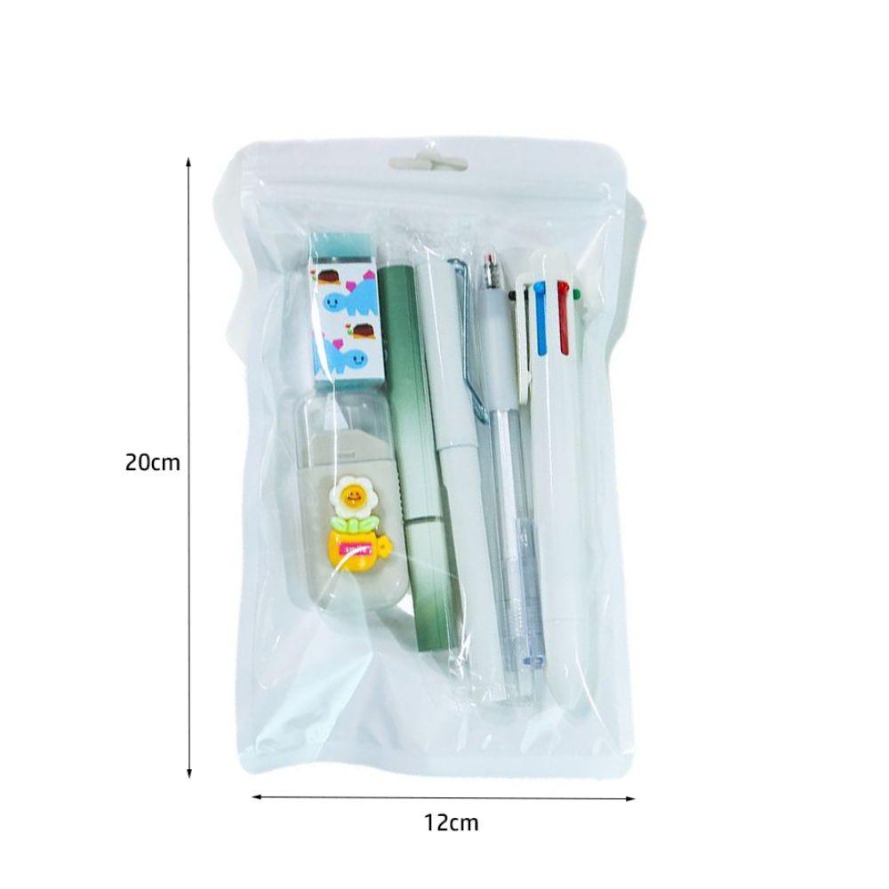 Correction Tape Pencil Eraser Highlighter Ballpoint Pen Set Cute 6-in-1 Stationery Set  Kids Gift