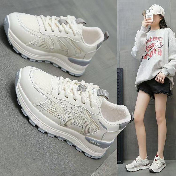 

Mesh breathable dad shoes women s 2025 summer new versatile thick-soled non-slip little white shoes soft-soled lightweight sports shoes 41