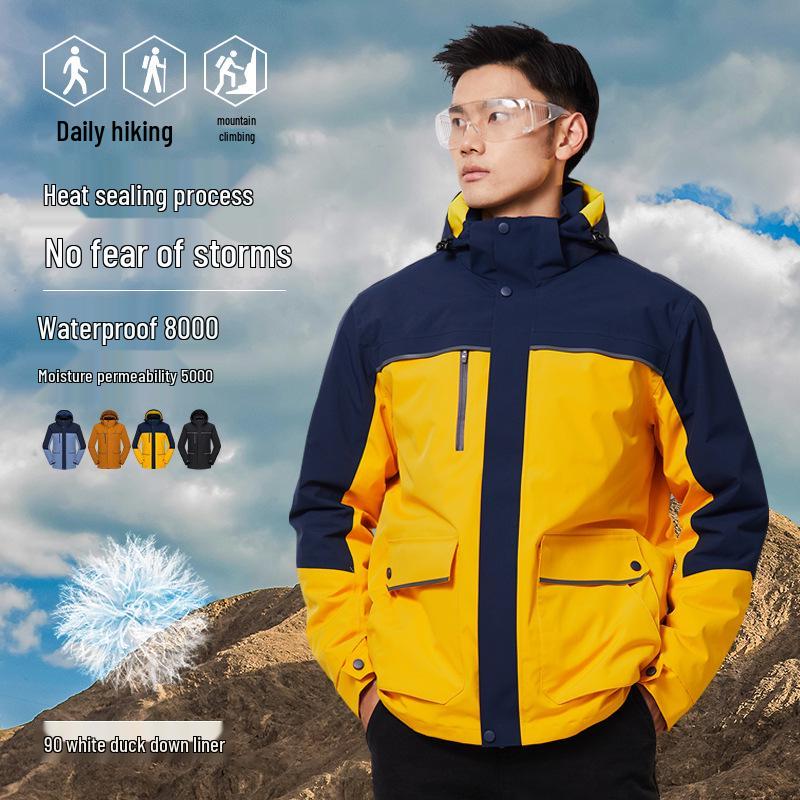 

Premium Windproof 90 Down Jacket: Unisex 3-in-1 Outdoor & Workwear Gear 4XL