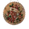 Decorative Christmas Tree Baubles Faux Pearl Art Kit, DIY Rhinestone Gem Painting Craft, Santa Festive Home Decor Items Stocking Elk Pattern