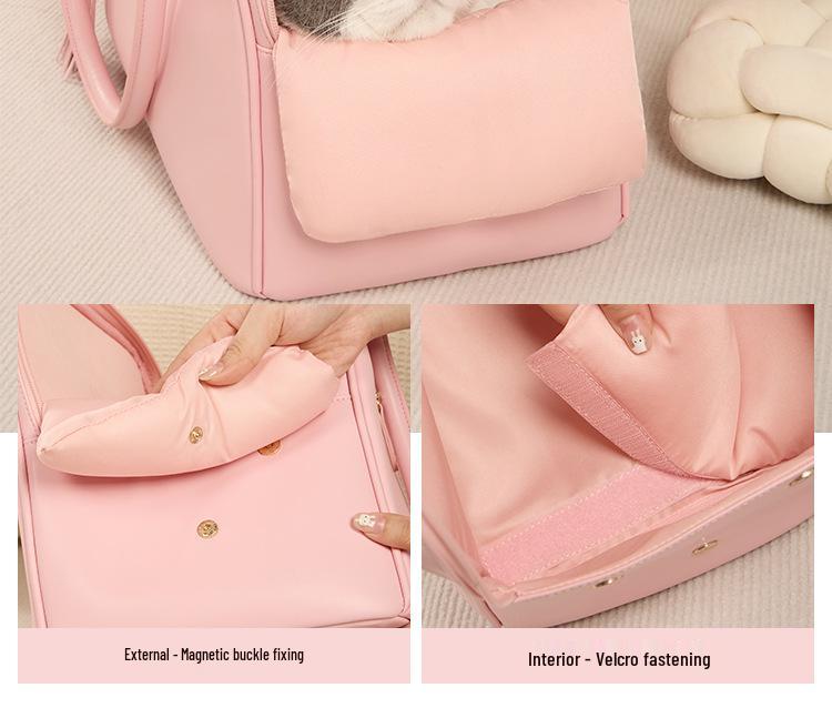 Wakytu British Pet Carrier: Large Capacity Cat/Dog Crossbody Bag, Breathable & Comfortable Handbag