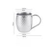 304 Stainless Steel Mug Retro Style Beverage Beer Cup with Handle Hammer Pattern Cup Tea Water Cup