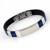 Korean Style Titanium Steel Men's Silicone Bracelet - Trendy Stainless Steel Bangle Jewelry