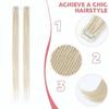 2Pcs Ombre Synthetic Hair with Hair Clip Hippie Dreads Hairpiece  for Hip Hop and Music Festivals