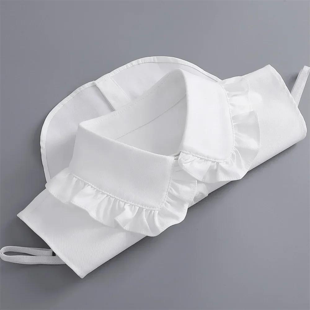 Korean Stand Lapel False Collar Women Embroidery Faux Col Half Shirt Blouse Fake Collars Sweater Shirt Detachable Collars