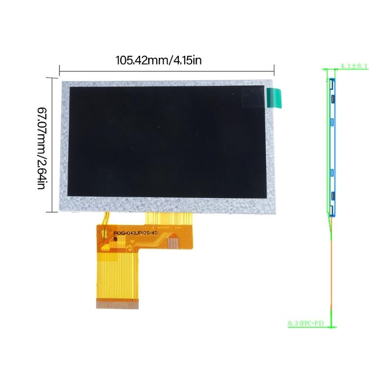 Hochauflösender 4,3-Zoll-TFT-LCD-Bildschirm 480x272 Auflösung Ersatz für Außenerkennung Fischanker