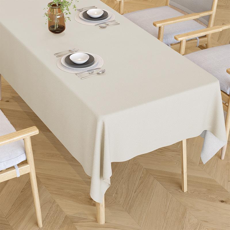 Tovaglia Impermeabile e Oil-proof, Copritavola Rettangolare Lavabile Anti-scottatura, Tovaglia Monocolore di Lusso per Tavolo da Pranzo Tavolino da Caffè