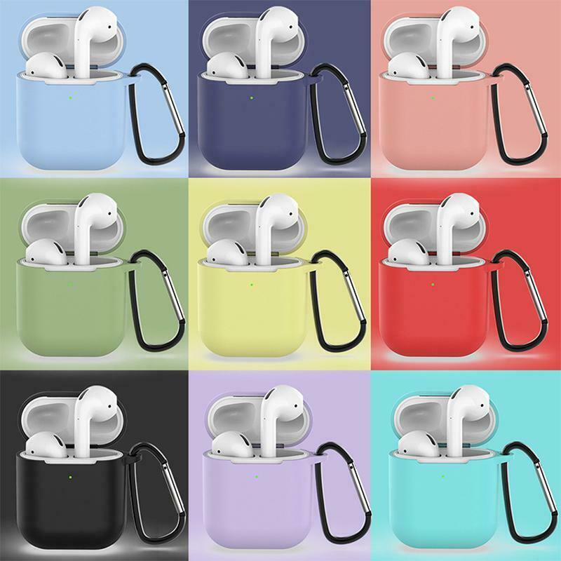 

Жидкий силиконовый беспроводной Bluetooth чехол для наушников для Airpods 1/2 Анти-падение зарядная коробка Защитная крышка для Airpods 2 с крючком