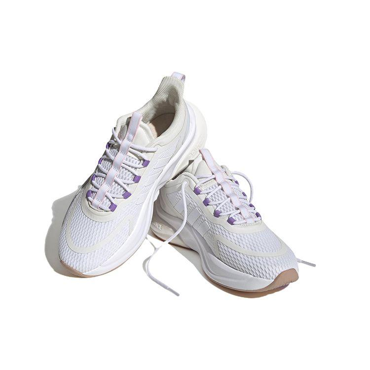 Adidas Alphabounce+ Bianco Viola College Scarpe da Ginnastica da Donna Bianco Nuvola Team-Viola-College HP6150