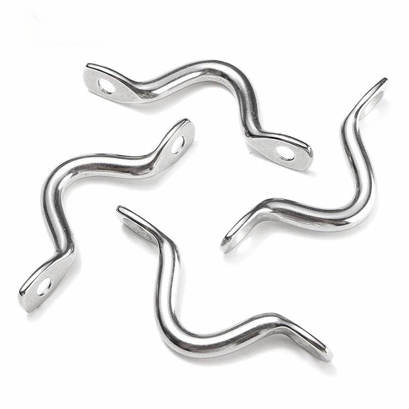 4 szt. Uchwyt Stal Nierdzewna Pętla z Okiem Druciana Mocowanie Łódź Morskie Zaczep do Mocowania Pokrywa Silniki Akcesoria