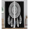 Cortinas de janela finas Luxry Dream Catcher prontas para crianças, quarto, sala de estar, banheiro, cozinha, hall, casa, 2 peças