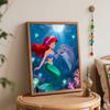Disney Digital Oil Painting Diy Oil Painting Hand Painting Mermaid Dolphin Ocean Living Room Bedroom Decoration Painting